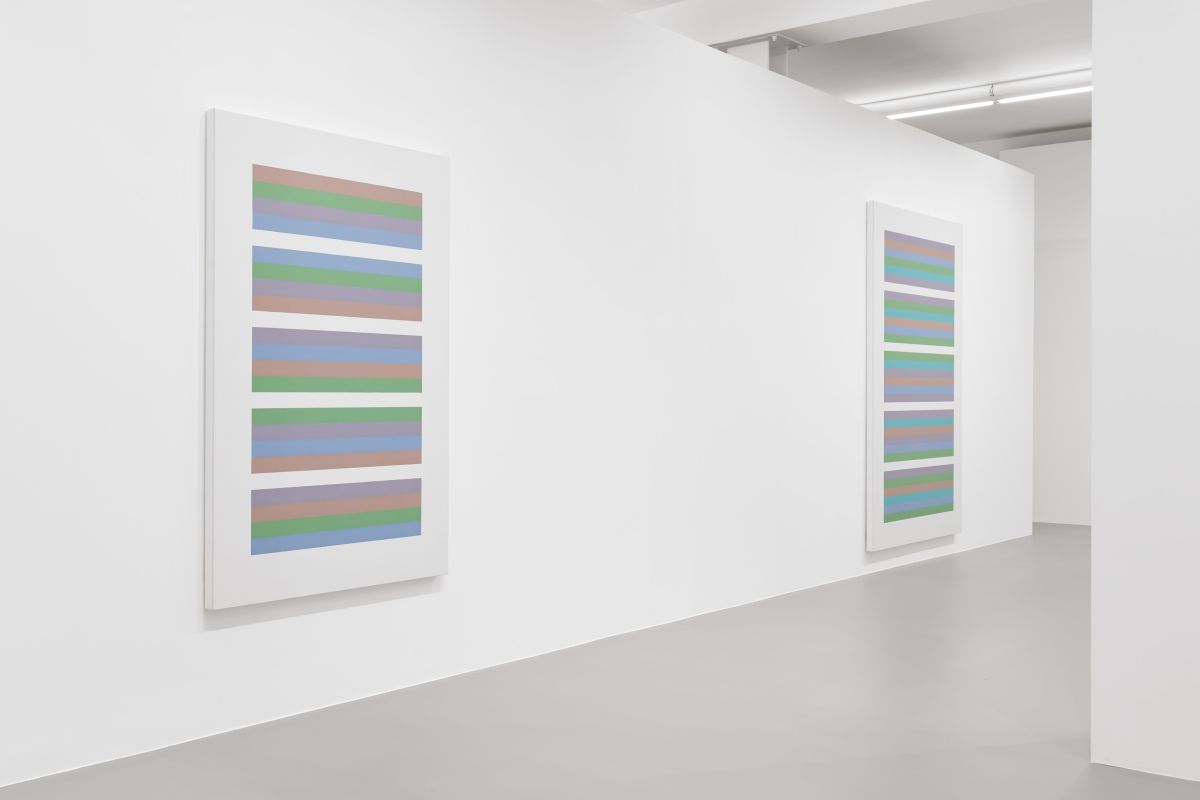 Installation view: Bridget Riley, Galerie Max Hetzler, Berlin, September – October 2020, photo: def image © Bridget Riley 2020, all rights reserved